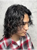 波巻きツイストスパイラル縦落ちパーマサーフカール