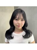 ミディアムスタイル/髪質改善/ブルーブラック【阿倍野・西田辺】