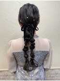 結婚式ヘアセットお呼ばれヘア渋谷UCHIDA