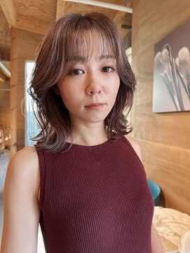 ウエストリー(WESTORY) シースルーバング/ピンク/ミディアムヘア/外ハネ