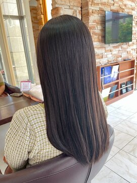 髪質改善/顔周りレイヤーカット/グレージュ[千葉/千葉駅]