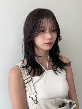 シルキーグレージュ×ハッシュカット