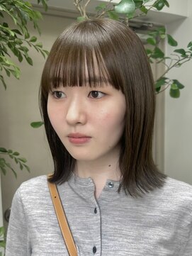 CHERE【シェール】 オリーブベージュ くすみカラー ロブ