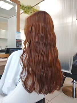 アッシュ 鶴ヶ峰1号店(Ash) ハイトーンロング [横浜/鶴ヶ峰/外国人風オレンジベージュ]