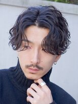 フィフス 大分(fifth)&nbsp;大分フェザーパーマメンズカットラウンドマッシュセンターパート