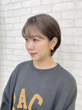スーリール 福岡別府店(Sourire) 大人ショート 丸みショート 透明感ブラウン 20代 30代