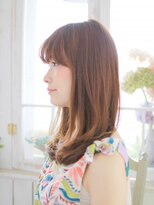 ヘアメイク ナル(hair make nalu)&nbsp;ワンカールストレートのゆるかわヘアースタイル