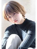 ヘアアンドメイク シークネクスト(HAIR&MAKE SeeK NEXT)&nbsp;【SeeK NEXT】ことりベージュ×マニッシュショートボブ