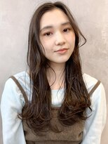 アイティー バイ アルバム 中野店(IT by ALBUM) ナチュラルワンカール_オリーブカラーハイライトカラー_37222