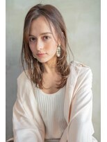 ケアリー 調布(Carelly)&nbsp;大人かわいい前髪セシルカットココアブラウンフリンジウェーブ