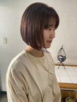 ヘアアンドスペース ベロン(hair&space velon) オレンジボブ