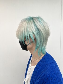 ステア ケース(stair case) ハイトーンデザインカラーみずいろ髪質改善トリートメント