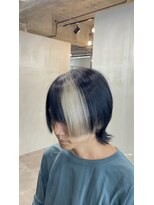 セシルヘアー なんば店(Cecil hair)&nbsp;セクションカラー/ホワイトミルクティー/メンズウルフ