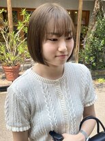 ラミエバイメルト 下北沢(lamie by melt)&nbsp;花田/ボブ/切りっぱなしボブ/オリーブグレージュ/下北沢/顔周り