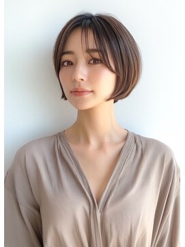 ライズ ネックス ザ サロン 渋谷(LIZE nex the salon) シースルーバング　ショートヘア　［＃渋谷駅＃韓国＃髪質改善］