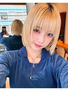 ヤイエ 青山店(yiye) 大人ボブ大人ショートボブ切りっぱなしボブ前髪あり前下がりボブ