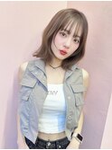 【Mika】ウルフ　レイヤーカット　ボブ　グレージュ　韓国