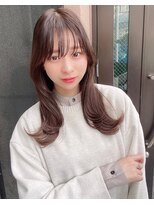 フォルテ 城北店&nbsp;大人ガーリー韓国風韓国風シースルー前髪　チョコレート