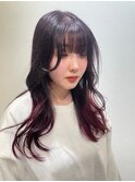 毛先カラー/可愛い/ロングヘア