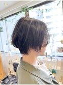 前髪長めショートボブ