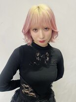 ハイトーンデザインカラー×ブロンド×ペールピンク