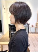Say.ショートボブブルーカラーミニブラウンデジタルパーマ韓国
