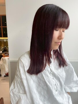 バブ バイネオリーブ(Bab by neolive) ミディアム/ハイライト/ホワイトグレージュ/チェリーブラウン