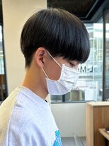 黒髪マッシュナチュラルマッシュメンズヘア韓国ツーブロック