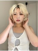 小野/ハイトーン抜きっぱなしブロンドケアブリーチボブ吉祥寺