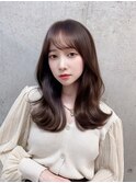 韓国風ヘア/韓国風くびれヘア/髪質改善/透明感カラー