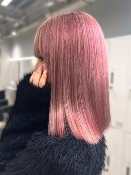 ジゼル 梅田(GiseL) ブリーチ ダブルカラー ハイライト ハイトーン ピンク 10代20代