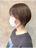 着物ヘア/ダークアッシュ/ミディアムレイヤーカット/鶴ヶ峰YM25