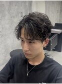 刈り上げセンターパート/波巻きツイストスパイラル/大宮