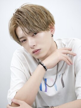 エイド 本店(aid) メンズミルクティーショートアップバング刈り上げツーブロック