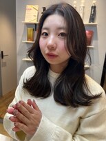 ベルベットヘア 千早店(Velvet hair)&nbsp;やわらかくびれミディ × ダークグレージュ【みつ】