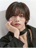 メンズナチュラルシースルーラウンドマッシュ