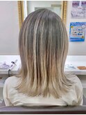 10代20代★透明感ハイライトバレイヤージュグラデーションカラー