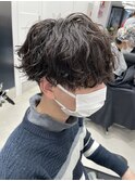 波巻きパーマツイストスパイラル無造作パーマツーブロック名駅