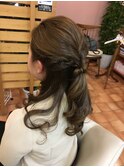 ハーフアップヘアセット
