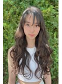 10代20代30代40代前髪 ロングウェーブヘアー 藤沢