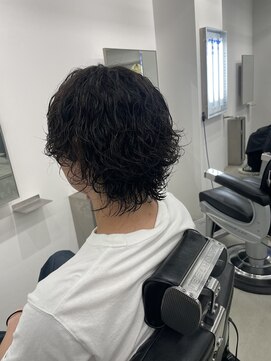 ロンド ローガン 名駅(Lond LOGAN) パーマ職人Ryu指名ミディアムウルフ波巻きスパイラルパーマ