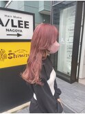 ピンクカラー/秋ヘアカラー