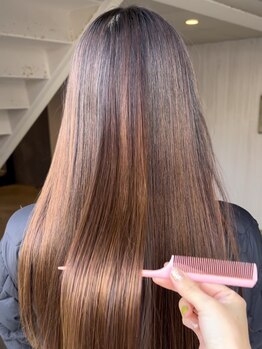 ペコリ ヘアールーム(PecoRi HAIR ROOM)の写真/忙しい毎日のお手入れが楽になる美髪ストレート♪髪のダメージを最小限に抑えた自然な仕上がりに！