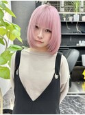 韓国風《ペールピンク》ハイトーン/ケアブリーチ/ダブルカラー