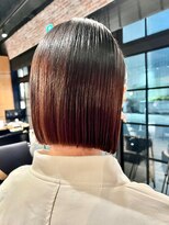 オーガニック アトリエ 大宮(organic+atelier)&nbsp;20代30代40代ワンカール小顔補正立体カットピンクアッシュ