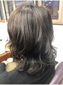 30代40代50代　ナチュラルパーマ　ゆるウェーブ　ミディアム