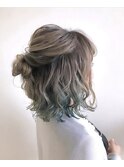 Moana【うるま】#マットアッシュ#インナーカラー#ヘアアレンジ