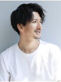 メンズショート/ツーブロック/アップバング/白髪染め