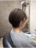 short hair × dark brown