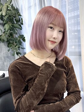 イコ(.ico) ペールピンク×ボブ